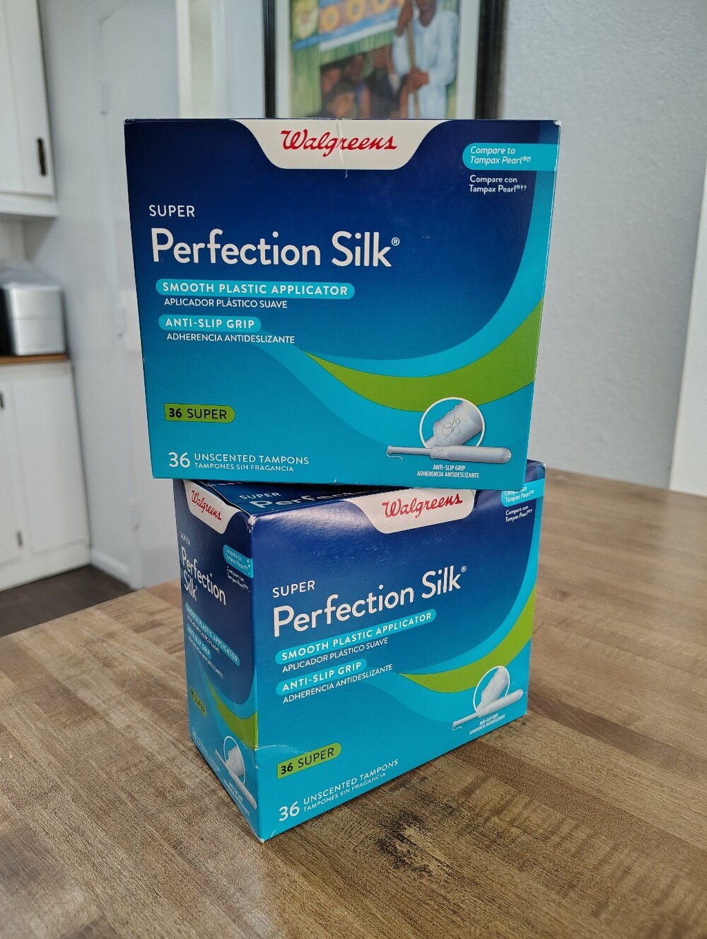 Walgreens Perfection Silk Smooth Plastic Applicator Tampons super Unscented